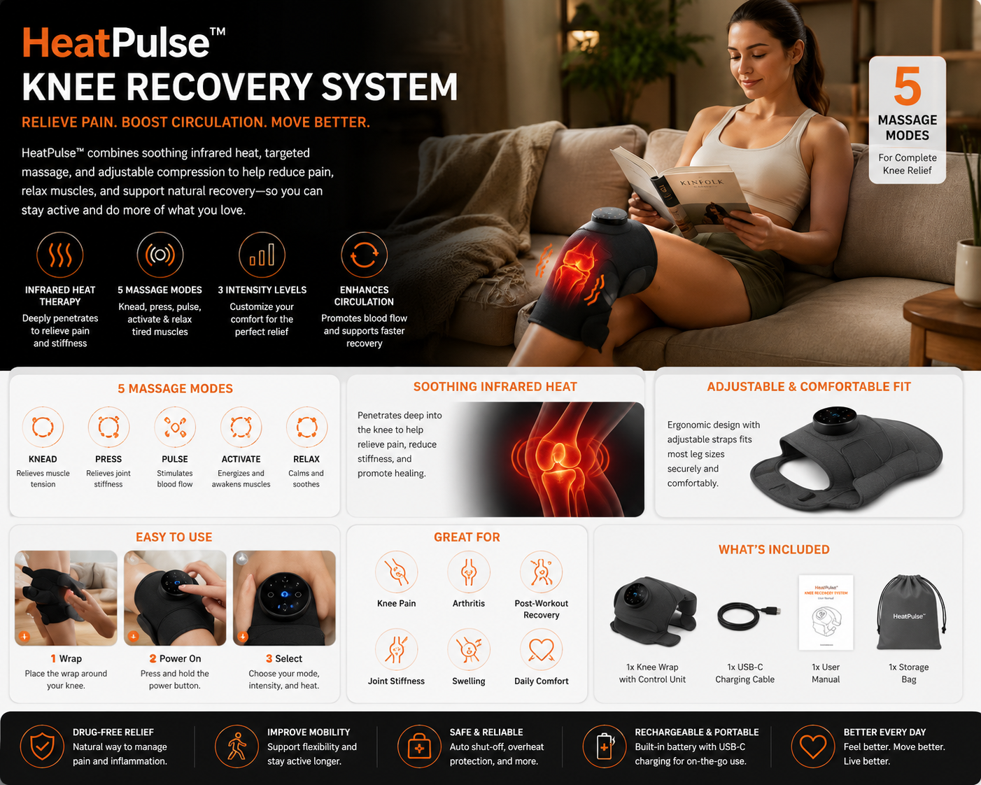 HeatPulse™ Knee Recovery System