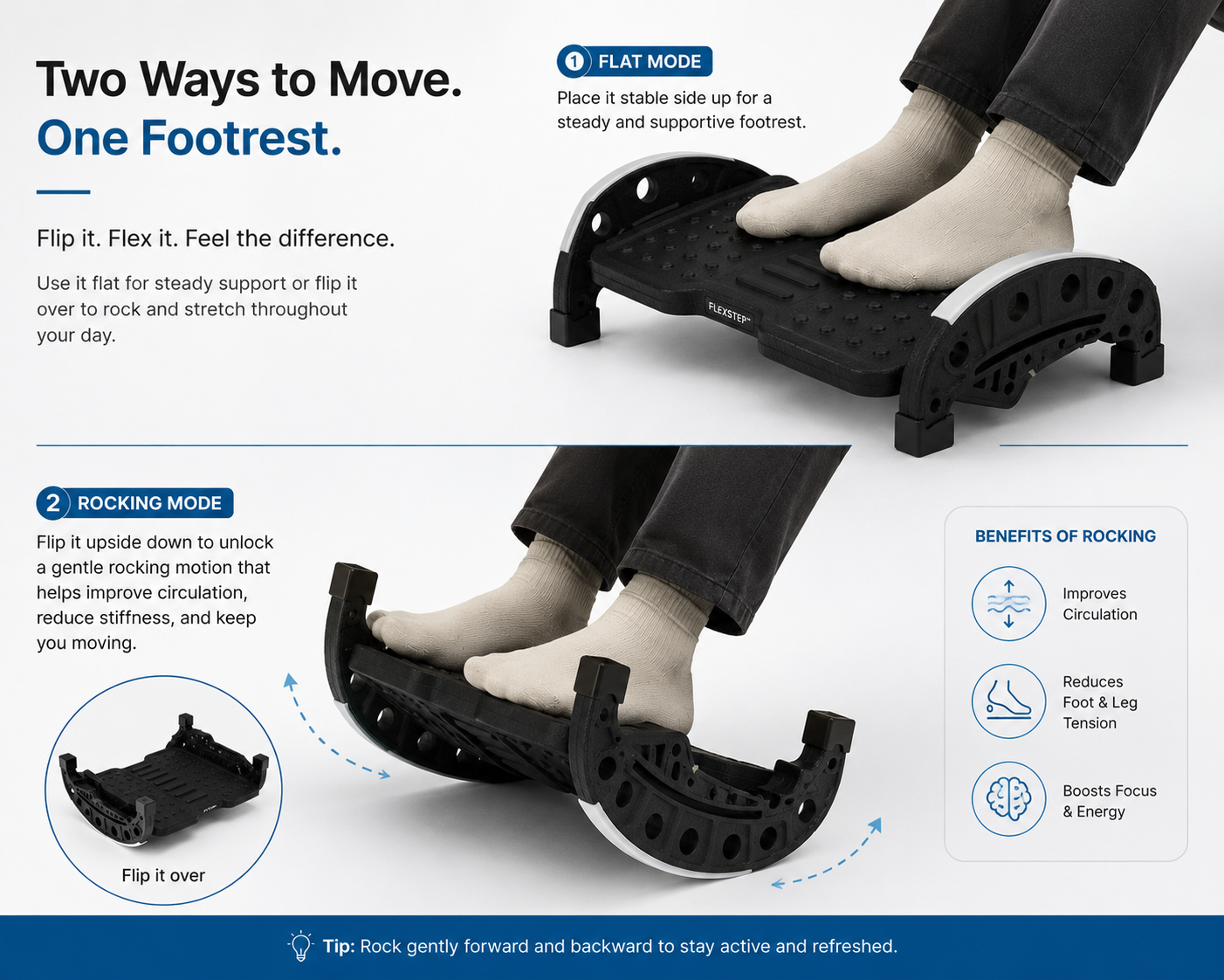 FlexStep™ Ergonomic Footrest
