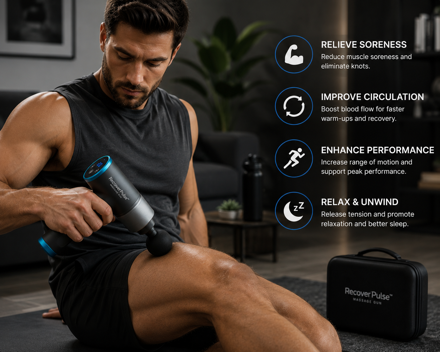 RecoverPulse™ Deep Tissue Massage Gun